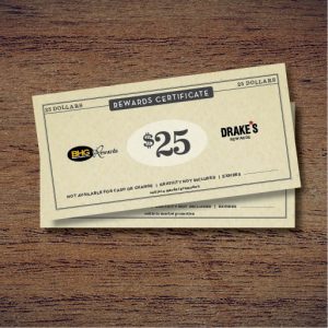 $25 Rewards Certificate
